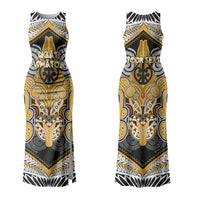 Aotearoa Iwi Ngati Whatua Personalised Family Matching Tank Maxi Dress and Hawaiian Shirt Maori Kowhaiwhai Pattern