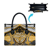 Aotearoa Iwi Ngati Whatua Leather Bag Maori Kowhaiwhai Pattern