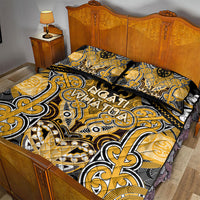 Aotearoa Iwi Ngati Whatua Quilt Bed Set Maori Kowhaiwhai Pattern