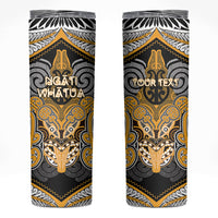 Aotearoa Iwi Ngati Whatua Personalised Skinny Tumbler Maori Kowhaiwhai Pattern