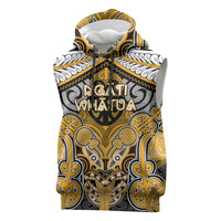 Aotearoa Iwi Ngati Whatua Personalised Sleeveless Hoodie Maori Kowhaiwhai Pattern