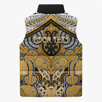 Aotearoa Iwi Ngati Whatua Personalised Sleeveless Puffer Jacket Maori Kowhaiwhai Pattern