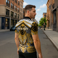 Aotearoa Iwi Ngati Whatua Personalised Zipper Polo Shirt Maori Kowhaiwhai Pattern