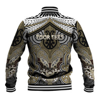 Aotearoa Iwi Waikato Tainui Personalised Baseball Jacket Maori Kowhaiwhai Pattern