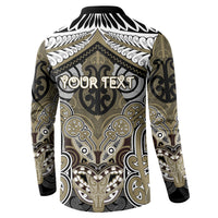 Aotearoa Iwi Waikato Tainui Personalised Button Sweatshirt Maori Kowhaiwhai Pattern