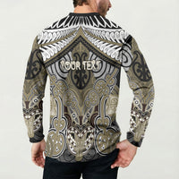 Aotearoa Iwi Waikato Tainui Personalised Button Sweatshirt Maori Kowhaiwhai Pattern