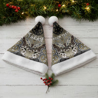 Aotearoa Iwi Waikato Tainui Personalised Christmas Santa Hat Maori Kowhaiwhai Pattern