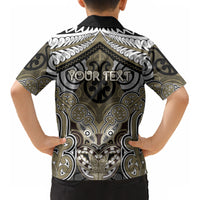 Aotearoa Iwi Waikato Tainui Personalised Kid Hawaiian Shirt Maori Kowhaiwhai Pattern