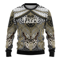 Aotearoa Iwi Waikato Tainui Personalised Ugly Christmas Sweater Maori Kowhaiwhai Pattern