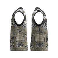 Aotearoa Iwi Waikato Tainui Personalised Christmas Knitted V-Neck Vest Maori Kowhaiwhai Pattern