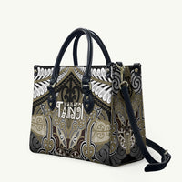 Aotearoa Iwi Waikato Tainui Leather Bag Maori Kowhaiwhai Pattern