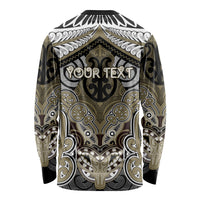 Aotearoa Iwi Waikato Tainui Personalised Long Sleeve Shirt Maori Kowhaiwhai Pattern