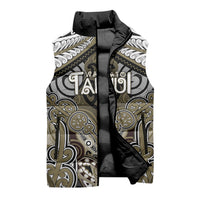 Aotearoa Iwi Waikato Tainui Personalised Sleeveless Puffer Jacket Maori Kowhaiwhai Pattern