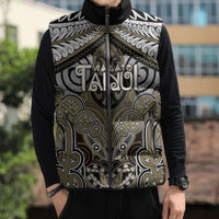 Aotearoa Iwi Waikato Tainui Personalised Sleeveless Puffer Jacket Maori Kowhaiwhai Pattern