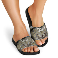 Aotearoa Iwi Waikato Tainui Slide Sandals Maori Kowhaiwhai Pattern