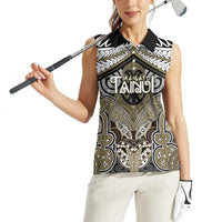 Aotearoa Iwi Waikato Tainui Personalised Women Sleeveless Polo Shirt Maori Kowhaiwhai Pattern
