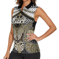 Aotearoa Iwi Waikato Tainui Personalised Women Sleeveless Polo Shirt Maori Kowhaiwhai Pattern
