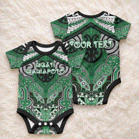 Aotearoa Iwi Ngati Maniapoto Personalised Baby Onesie Maori Kowhaiwhai Pattern