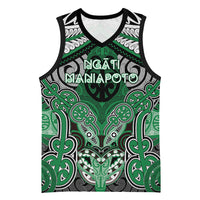 Aotearoa Iwi Ngati Maniapoto Personalised Basketball Jersey Maori Kowhaiwhai Pattern