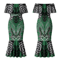 Aotearoa Iwi Ngati Maniapoto Personalised Family Matching Mermaid Dress and Hawaiian Shirt Maori Kowhaiwhai Pattern