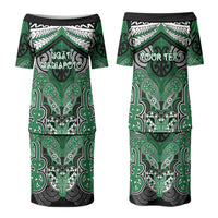 Aotearoa Iwi Ngati Maniapoto Personalised Family Matching Puletasi and Hawaiian Shirt Maori Kowhaiwhai Pattern