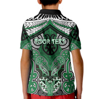 Aotearoa Iwi Ngati Maniapoto Personalised Kid Polo Shirt Maori Kowhaiwhai Pattern