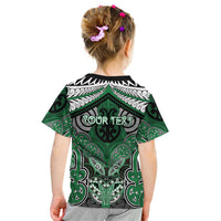 Aotearoa Iwi Ngati Maniapoto Personalised Kid T Shirt Maori Kowhaiwhai Pattern