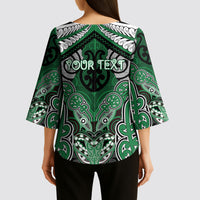 Aotearoa Iwi Ngati Maniapoto Personalised Kimono Sleeve Blouse Maori Kowhaiwhai Pattern