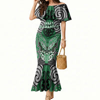 Aotearoa Iwi Ngati Maniapoto Personalised Mermaid Dress Maori Kowhaiwhai Pattern