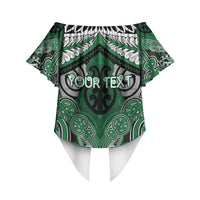 Aotearoa Iwi Ngati Maniapoto Personalised Off Shoulder Wrap Waist Top Maori Kowhaiwhai Pattern
