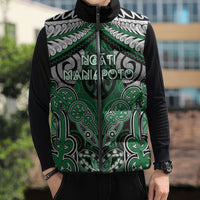 Aotearoa Iwi Ngati Maniapoto Personalised Sleeveless Puffer Jacket Maori Kowhaiwhai Pattern