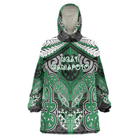 Aotearoa Iwi Ngati Maniapoto Personalised Wearable Blanket Hoodie Maori Kowhaiwhai Pattern