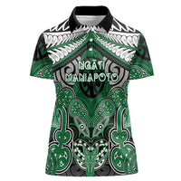 Aotearoa Iwi Ngati Maniapoto Personalised Women Polo Shirt Maori Kowhaiwhai Pattern