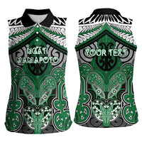 Aotearoa Iwi Ngati Maniapoto Personalised Women Sleeveless Polo Shirt Maori Kowhaiwhai Pattern