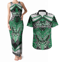 Aotearoa Iwi Ngai Tahu Personalised Couples Matching Tank Maxi Dress and Hawaiian Shirt Maori Kowhaiwhai Pattern