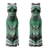 Aotearoa Iwi Ngai Tahu Personalised Family Matching Tank Maxi Dress and Hawaiian Shirt Maori Kowhaiwhai Pattern
