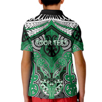 Aotearoa Iwi Ngai Tahu Personalised Kid Polo Shirt Maori Kowhaiwhai Pattern