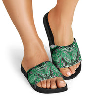 Aotearoa Iwi Ngai Tahu Slide Sandals Maori Kowhaiwhai Pattern
