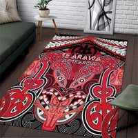 Aotearoa Iwi Te Arawa Area Rug Maori Kowhaiwhai Pattern