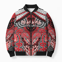 Aotearoa Iwi Te Arawa Personalised Bomber Puffer Jacket Maori Kowhaiwhai Pattern