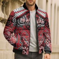Aotearoa Iwi Te Arawa Personalised Bomber Puffer Jacket Maori Kowhaiwhai Pattern