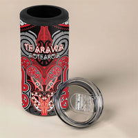 Aotearoa Iwi Te Arawa Personalised 4 in 1 Can Cooler Tumbler Maori Kowhaiwhai Pattern