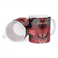 Aotearoa Iwi Te Arawa Personalised Ceramic Mug Maori Kowhaiwhai Pattern