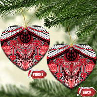 Aotearoa Iwi Te Arawa Personalised Ceramic Ornament Maori Kowhaiwhai Pattern