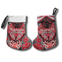 Aotearoa Iwi Te Arawa Personalised Christmas Stocking Maori Kowhaiwhai Pattern