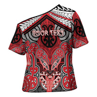 Aotearoa Iwi Te Arawa Personalised Cross Shoulder Shirt Maori Kowhaiwhai Pattern