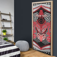 Aotearoa Iwi Te Arawa Personalised Door Cover Maori Kowhaiwhai Pattern