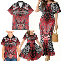 Aotearoa Iwi Te Arawa Personalised Family Matching Mermaid Dress and Hawaiian Shirt Maori Kowhaiwhai Pattern