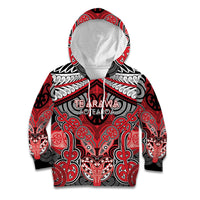 Aotearoa Iwi Te Arawa Personalised Kid Hoodie Maori Kowhaiwhai Pattern