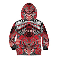 Aotearoa Iwi Te Arawa Personalised Kid Hoodie Maori Kowhaiwhai Pattern